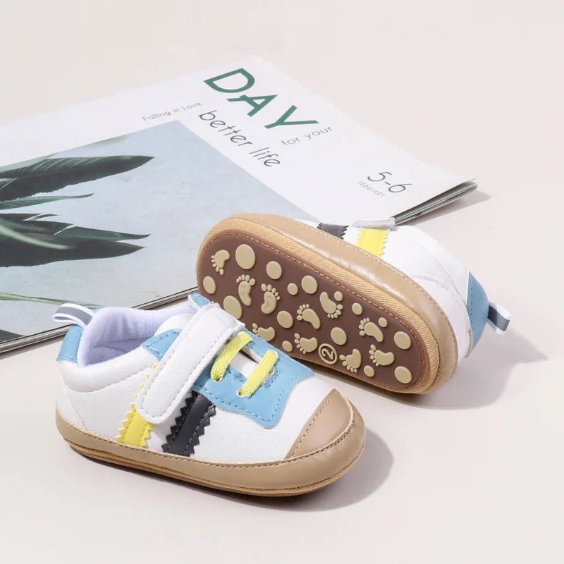 Baby Girls Boys Casual Shoes TPR Sole Anti Slip Sneakers Fashion Design High Quality Newborn Toddler Shoes First Walkers BSK4193