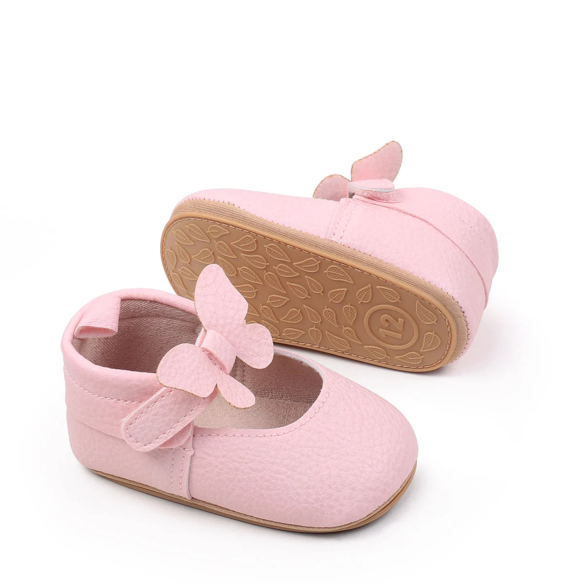 New Spring And Summer Baby Shoes Indoor Learning Shoes Butterfly Velcro Princess Shoes Anti-slip Baby Shoes