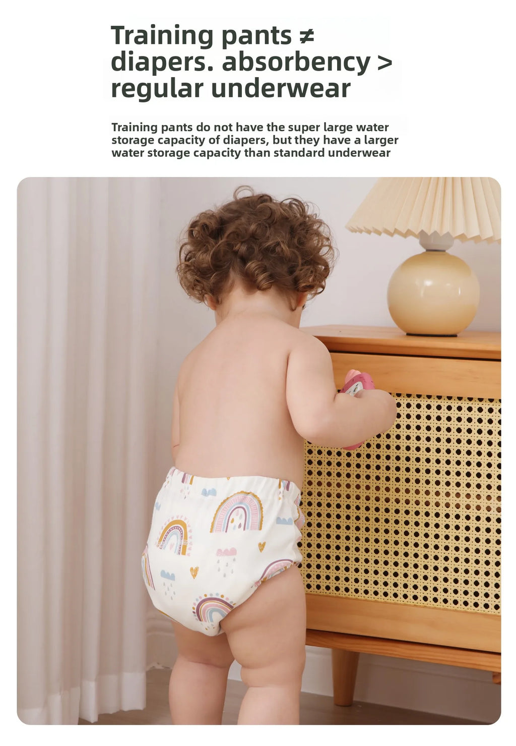 6 Layer Waterproof Reusable Cotton Baby Training Pants Infant Shorts Underwear Cloth Baby Diaper Nappies Panties Nappy Changing