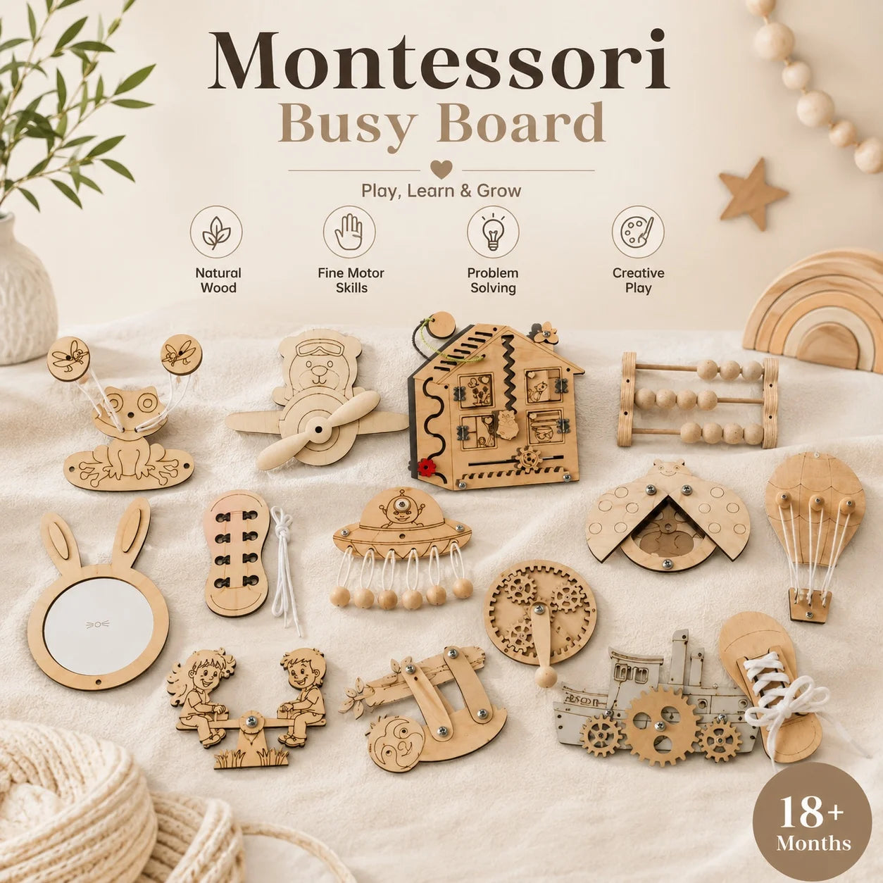 Montessori Wooden Fraction Puzzle Toys Kids Educational Math Learning Board Game Early Learning Fractions Toy Montessori Gift