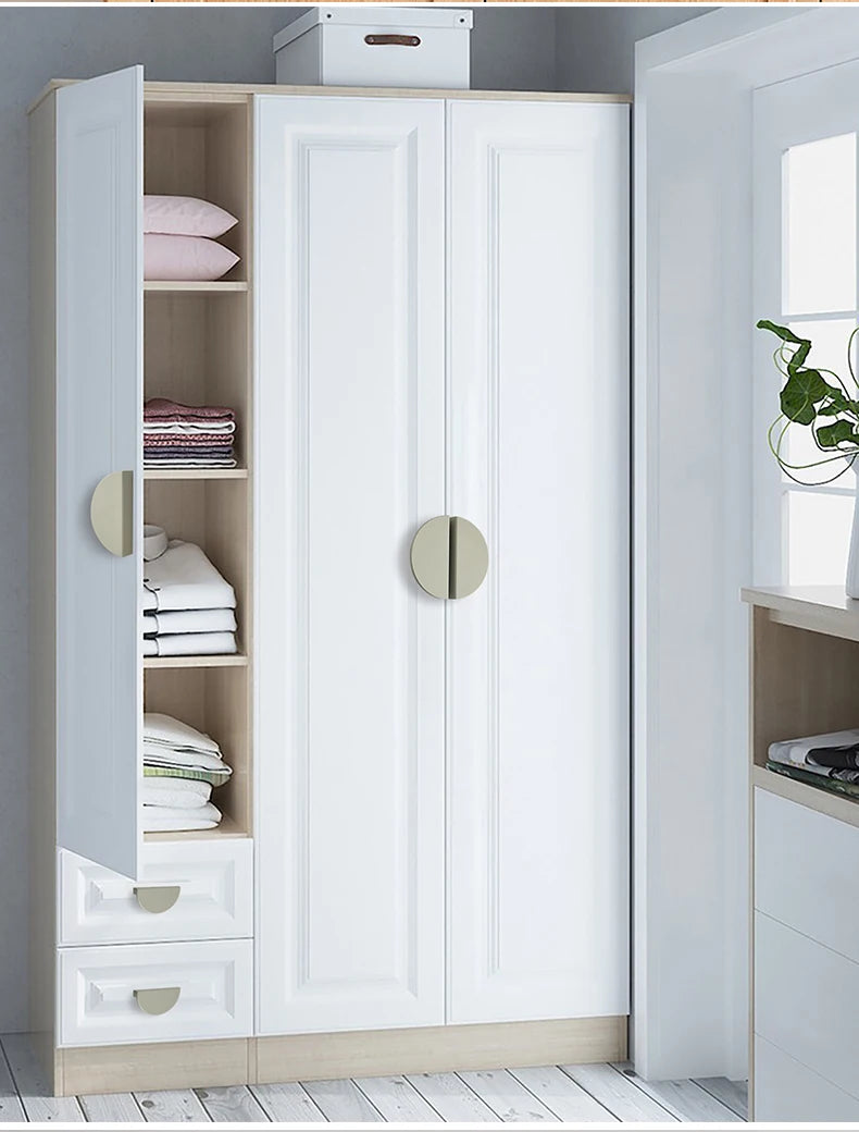 Wardrobe Door Handle Half Round Kitchen Cabinet Knobs Dresser Drawer Handle Colorful Pink Blue Green White Knobs For Furniture