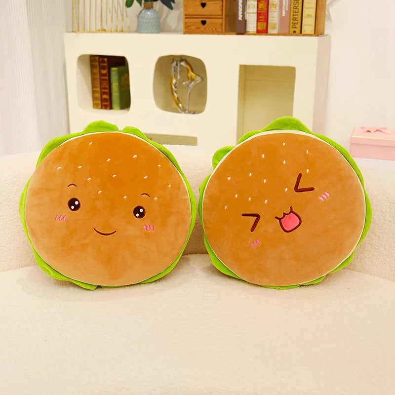French Fries Hamburger Plush Toy Cute Pizza Foodie Snack Throw Kawaii Christmas Gift Pillow Kids Stuffed Toys Room Decoration