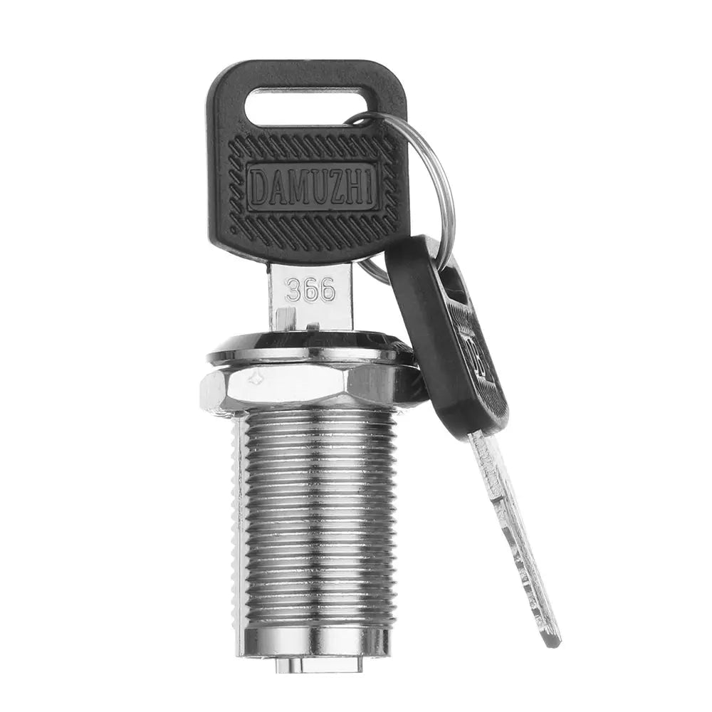 Zinc Alloy Cabinet Cam Lock with 2 Keys - 10-30mm Sizes