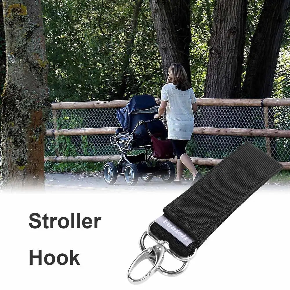 Baby Newborn Hanger Straps Metal Nylon Stroller Hook Stroller Accessories Diaper Bag Hanger Pushchair Clip
