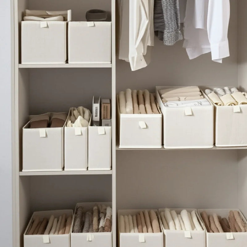 Foldable Pants Storage Box Layering Clothes Organizers of Cabinets and Drawers Fabric Boxes for Bedroom Wardrobe Organization