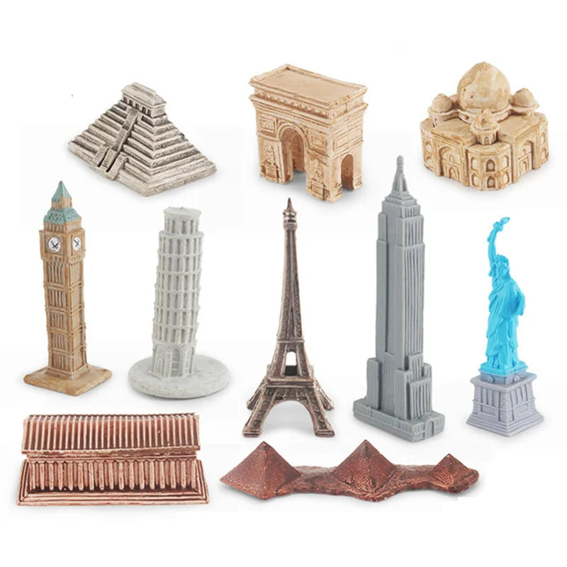 Montessori Educational Toy Simulation Building Model Human Body Instrument Vegetable Pyramid Architecture Model 001