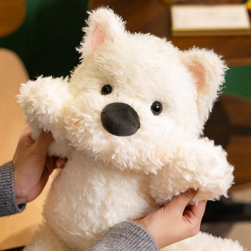 Hot 33/45cm Cute Plush West Highland Dog Plush Toy White Terrier Dolls Stuffed Soft Dog Pillow Kawaii Toy For Birthday Xmas