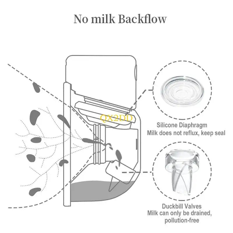 QX2D Leak Proof Pumping Accessories Silicone Valves & Diaphragms Simple Installation for Breast Pumps Safe for Moms & Baby