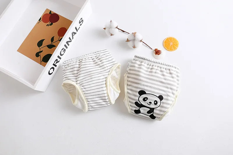 Cotton Baby Training Pant Reusable Gauze Diaper Waterproof Cloth Diaper Baby Study Pants Washable Nappies Diapering