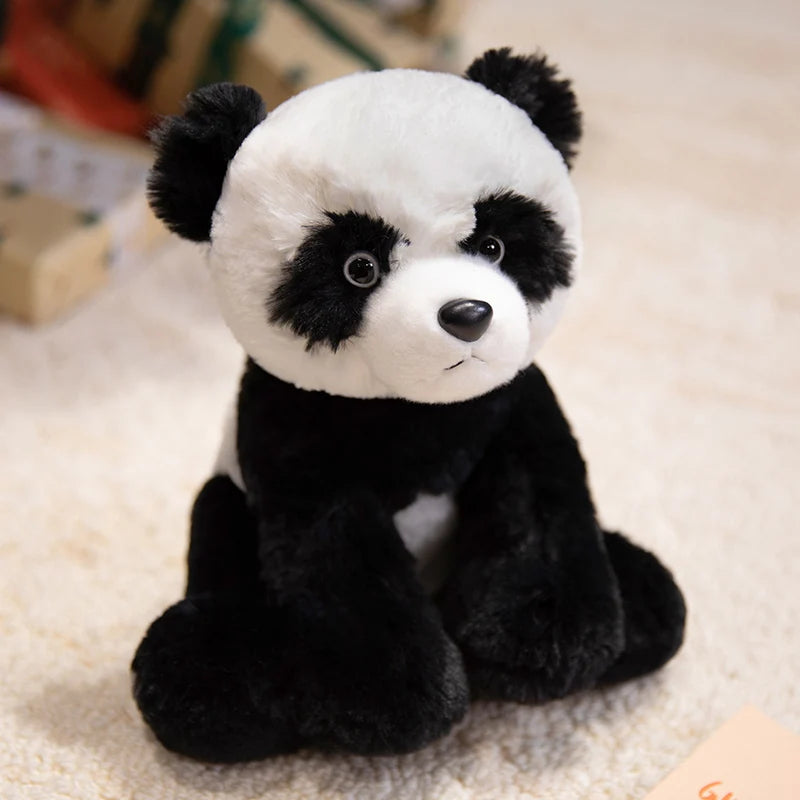 Nice 23cm Lifelike Stuffed Jungle Animal Plush Toy For Kids Sitting Tiger Elephant Monkey Leopard