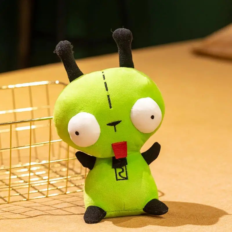 Hot 25cm Alien ET 3D Eyes Green Invader ZIM GIR Dog Plush Figure Toy Soft Stuffed Collectible Christmas Gift Toys for Children