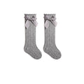 Summer Baby Girls Socks Toddler Bow Long Sock Kids Knee High Soft Cotton Mesh Stocking Spanish Style Hollow Out Lace Socks 0-3Y