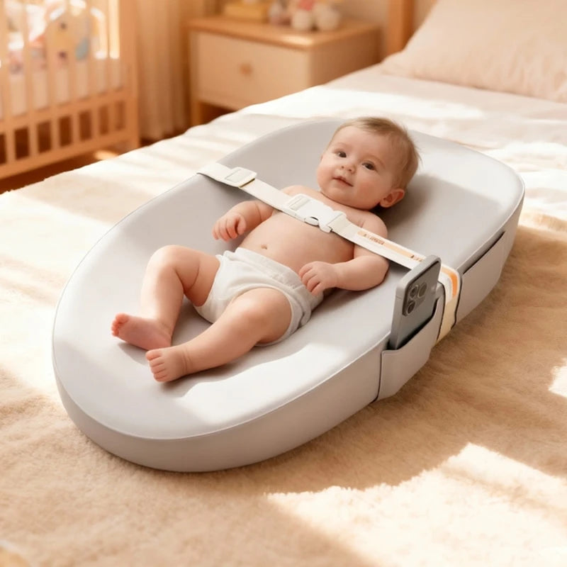 Not Slip Infant Changing Pad with Safety Features Waterproof PU Thick Foams Cushioning Small Diaper Changing Mat Gift A2UB