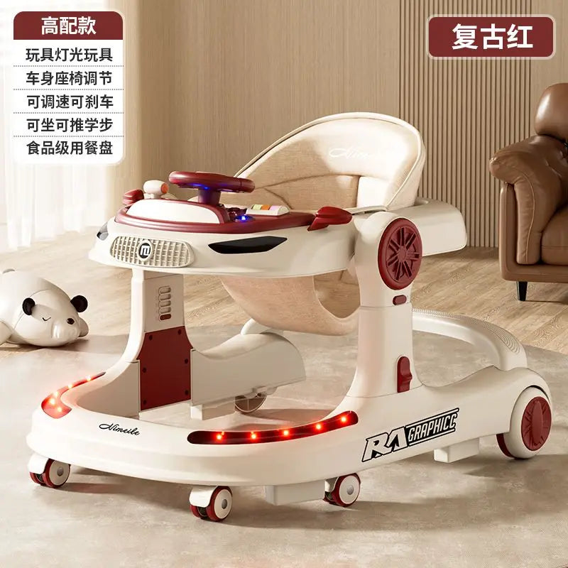 Baby Trend Bt4In1 4 In 1 Adjustable Height Anti Rollover Baby Walker Push Toy Foldable Activity Center 6 To 18 Months