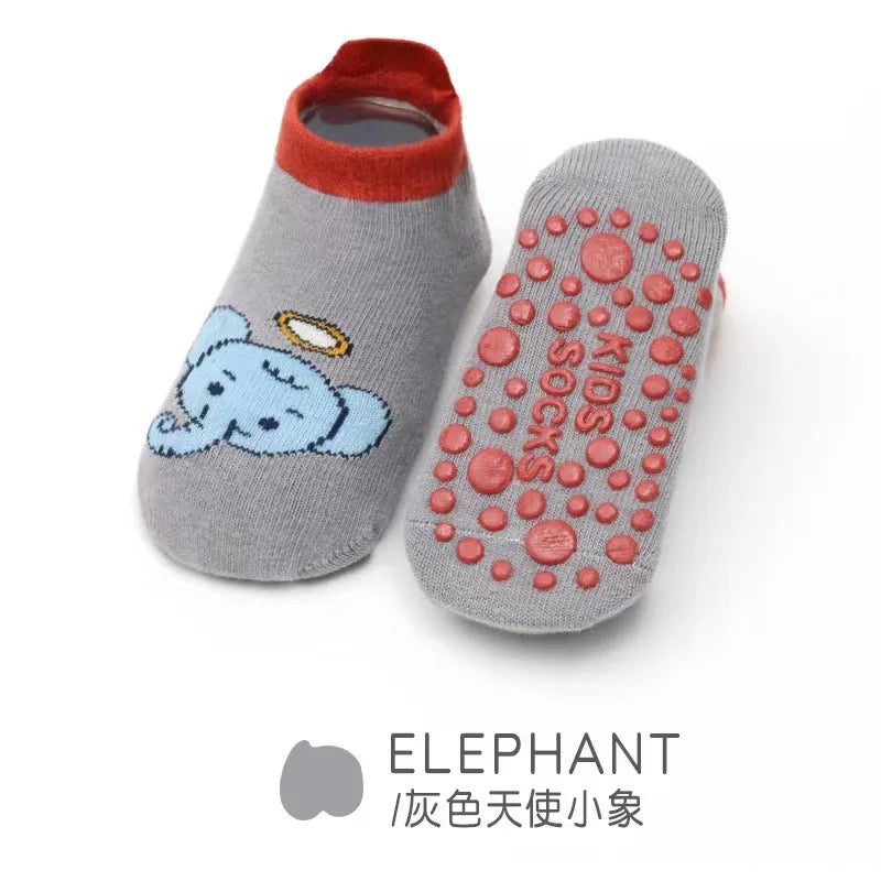 Non Slip Baby Toddler Socks Soft Anti Skid Floor Socks for Newborns and Infants With Rubber Grips For 0-5Years Cotton Baby Socks