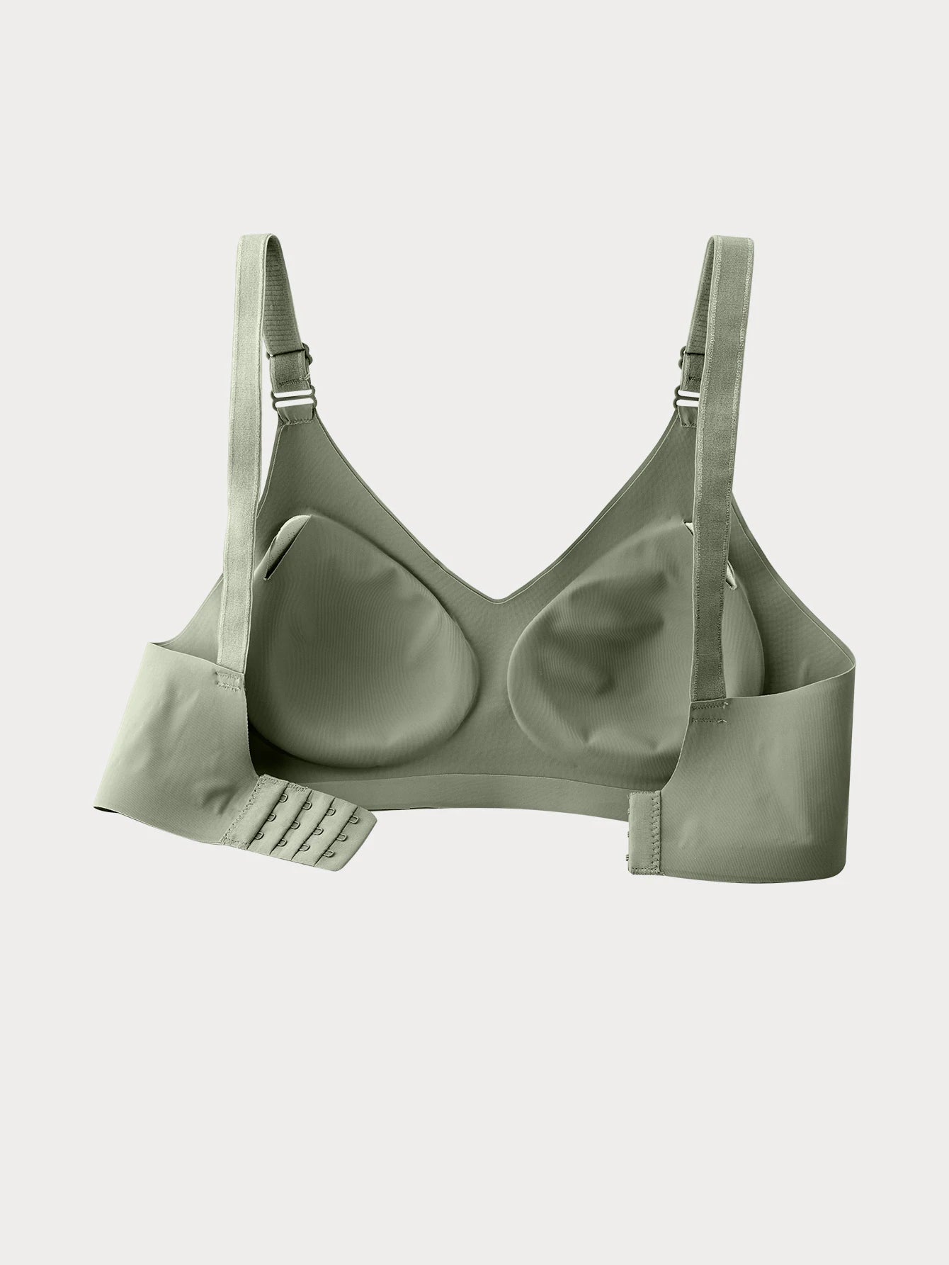 Women'S Seamless Bra Women'S Thin Jelly Colored Soft Bra Wireless Bra Comfortable Bra Deep V-Neck