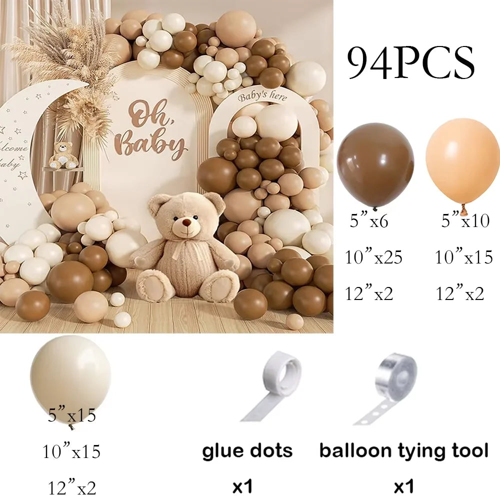 Balloon Arch Kit Nude White Sand With Gold Balloons For Birthday Party Baby Shower Wedding Graduation Decoration