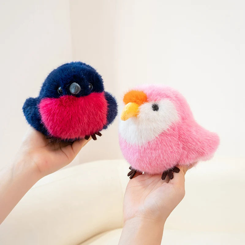Kawaii Bird Plush Doll Pendant Lifelike Designs Parrot Sparrow Penguin Mallard Duck Kiwi Soft Toy for Boys & Girls Birthday Gift