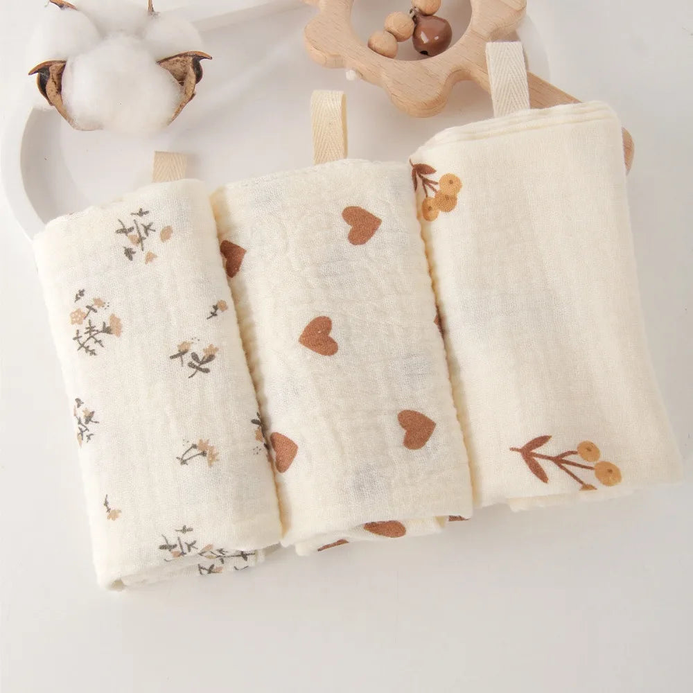 4-Layer Pure Cotton Baby Washcloths 22x23 cm Absorbent Gauze Square For Bath And Face