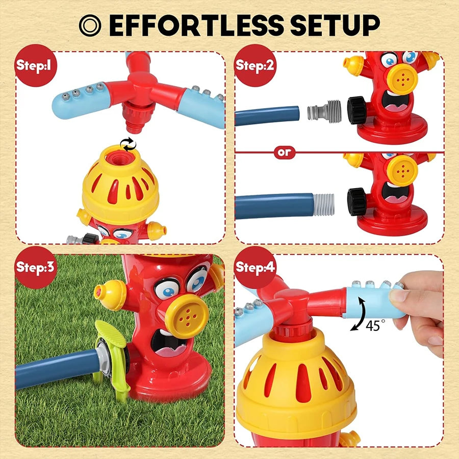 Fire Hydrant Water Spray Dog Toy Outdoor Dog Sprinkler Activated with Swivel Nozzle for Summer Outdoor Shower Dog Drinking Toy