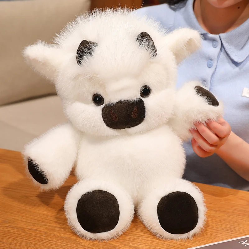 Adorable Highland Cattle Plush Toy 40cm - Huggable Running Cow Stuffed Animal Made with Premium Soft Fabric, Soothing Companion