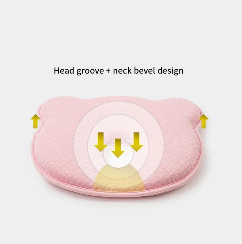 Newborn Baby Memory Pillow Four Seasons General Memory Foam Baby Pillow Pure Cotton Anti-Migraine Newborn Shaping Pillow