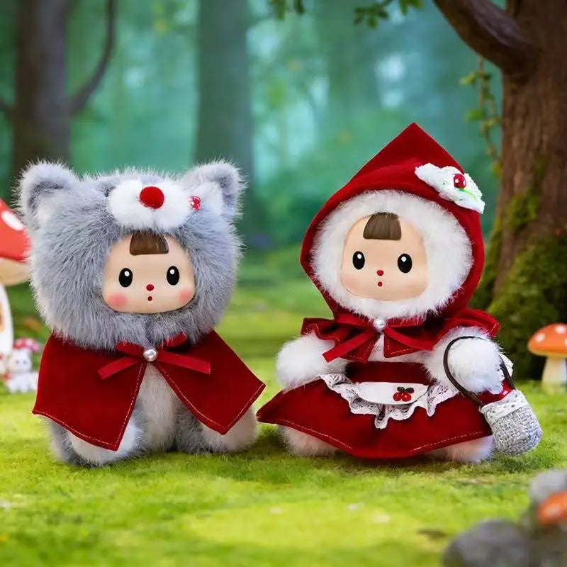 2026 New Little Red Riding Hood Big Gray Wolf Vinyl Plush Toys Cute Scholar Bear Scholar Rabbit Plush Doll Vinyl Table Companion