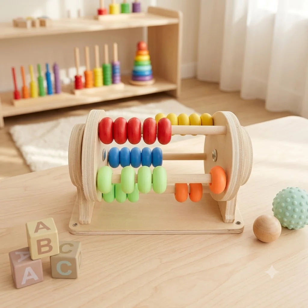 DIY Montessori Busy Board Accessories Set Wooden Sensory Activity Toys Gear Switch Led Light Drum Beads Educational Toy