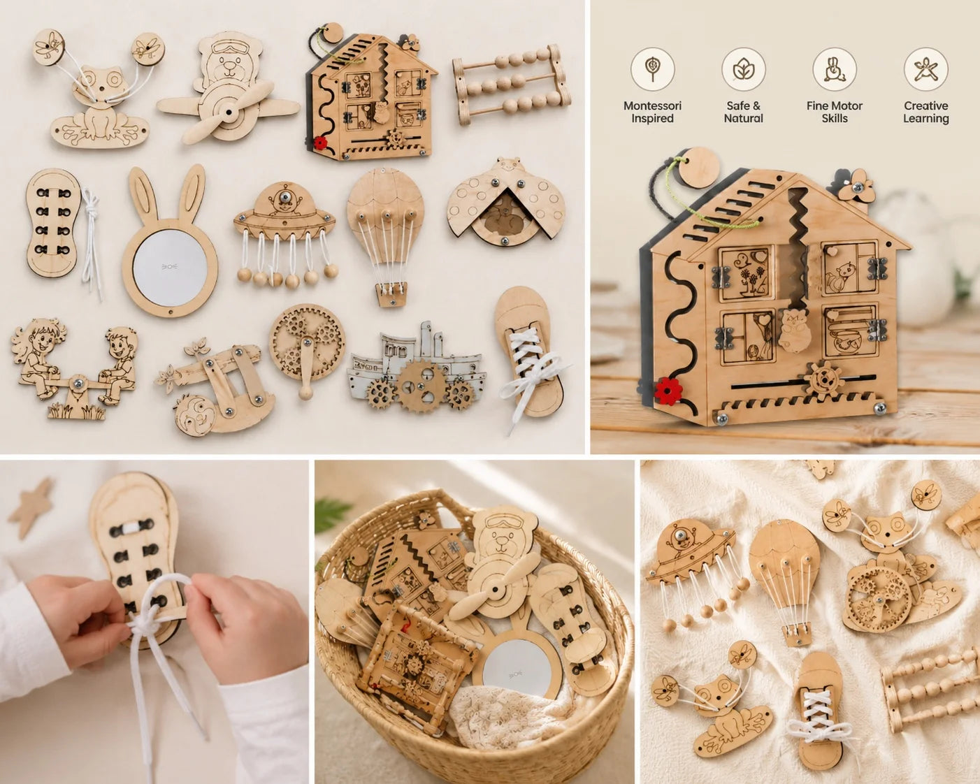 Montessori Wooden Fraction Puzzle Toys Kids Educational Math Learning Board Game Early Learning Fractions Toy Montessori Gift