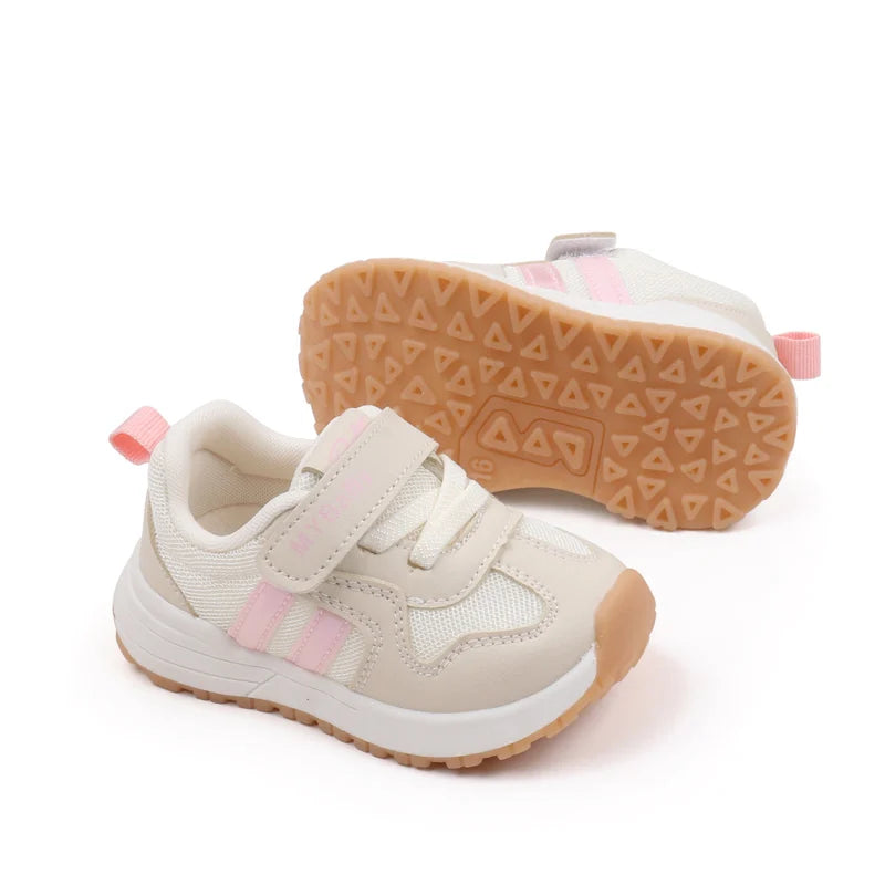Spring and Autumn Children Sneakers Three Colors Rubber Soled Non-slip Fashion Design Baby Girls and Boys Prewalker Shoes BM07