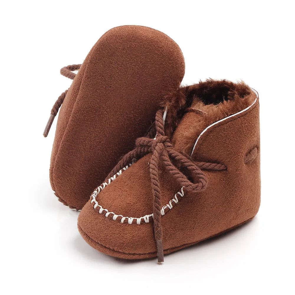 Winter Baby Girls and Boys Thick Warm Plush Fur Booties Fashion Design Soft Soled Comfortable High Quality Prewalker Shoes D2245