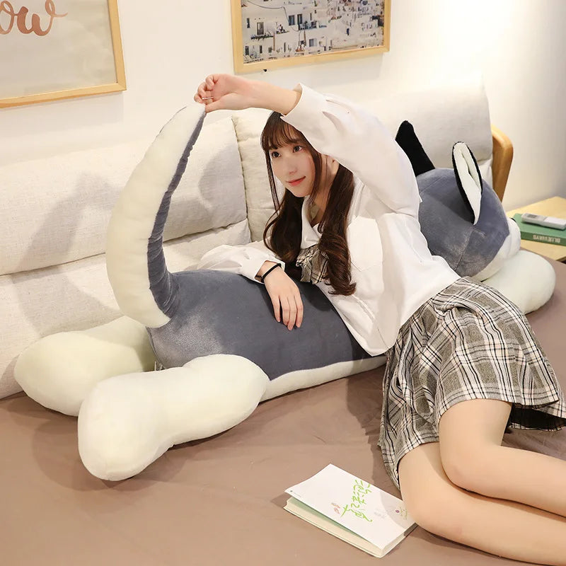 Hot New Huggable Giant Dog Plush Toy Soft Stuffed Husky Long Pillow Cartoon Animal Doll Sleeping Cushion Home Decor Kids Gift