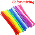 100-1500Pcs Colorful Chenille Stems DIY Strips Twist Bar Wire Handcraft Twisting Decorations Pipe Cleaners Plush Craft Supplies