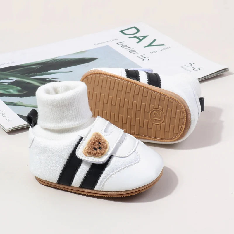 Baby Sock Shos Autumn and Winter Baby Girls Boys Ankle-covered Style 0-1 Year Old Anti Slip Fashion Design Newborn Infant Shoes