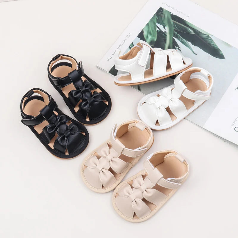 Summer New Style Baby Casual Sandals For Girls Aged 0-2 Years Old Breathable Soft Sole Anti-Slip Learning To Walk Shoes BBW4151