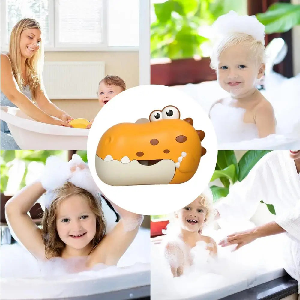 Baby Bath Bubble Machine Dinosaur Kids Bath Toy Bathtub Soap Automatic Bubble Maker Baby Bathroom Toy Children Boy Girl Gifts
