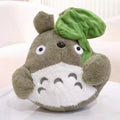 Hot Cartoon Totoro Hold Lotus Leaf Plush Toy Kawaii Japanese Style Figure Doll Stuffed Chinchilla Plushies Birthday Gifts Girl