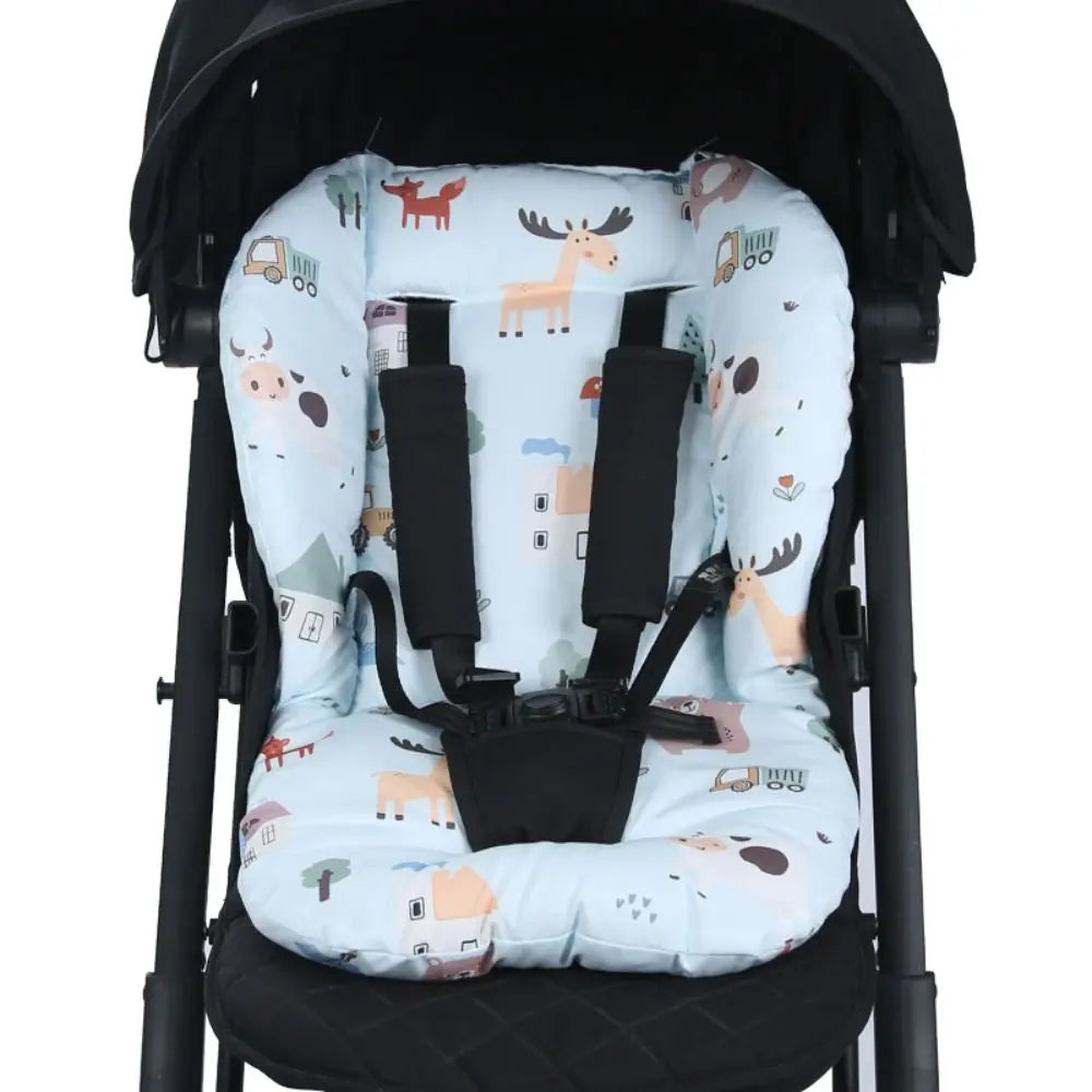 Cartoon Pattern Baby Stroller Cushion Stroller Accessories Baby Seat Cushion Pushchair Car Mat Car Seat Seat Liner