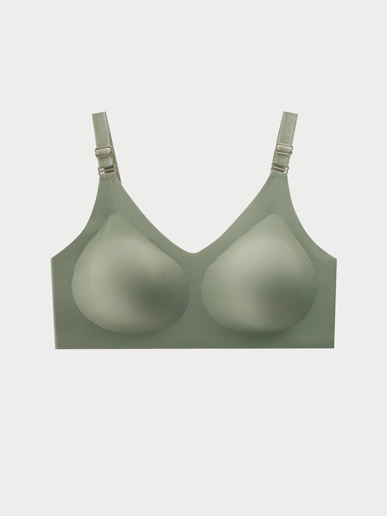 Women'S Seamless Bra Women'S Thin Jelly Colored Soft Bra Wireless Bra Comfortable Bra Deep V-Neck