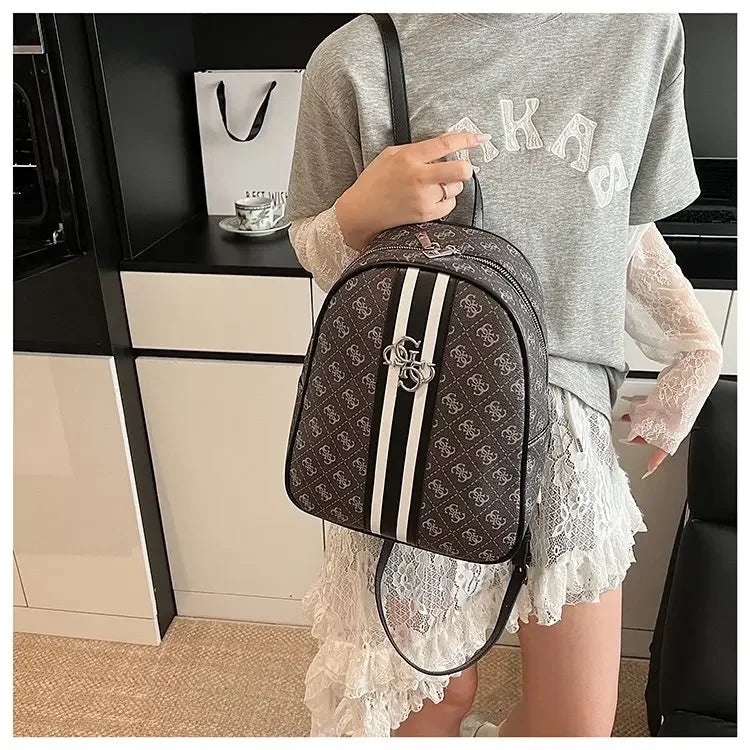 Elegant Leather Vintage Diaper Bag: Luxury Crossbody Handbag For Women With Designer Letter Logo And Large Tote Capacity