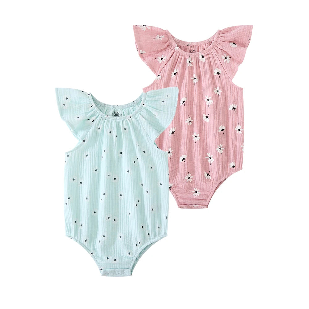 2 Pack Baby Girls Sleeveless Bodysuits For Summer Wear Newborn Infant Onesies Daily Comfort