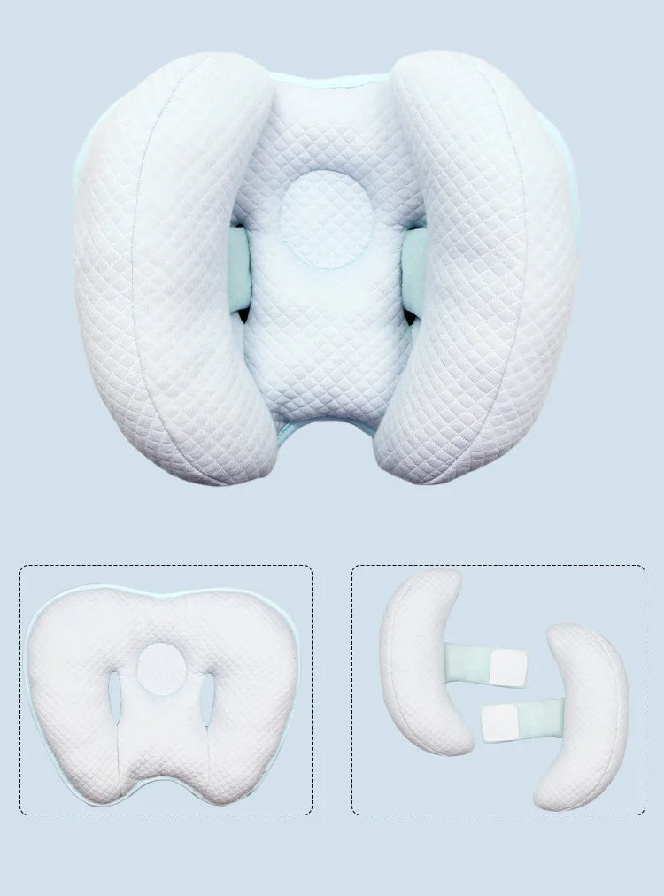 Baby Pillow Stroller Baby Head and Neck Support Pillow U-shaped Headrest Body Fixation Anti Roll Children's School Cushion