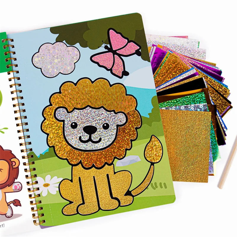 DIY Cartoon Magical Transfer Painting Crafts for Kids Arts and Crafts Toys Children Creative Educational Learning Drawing Toys