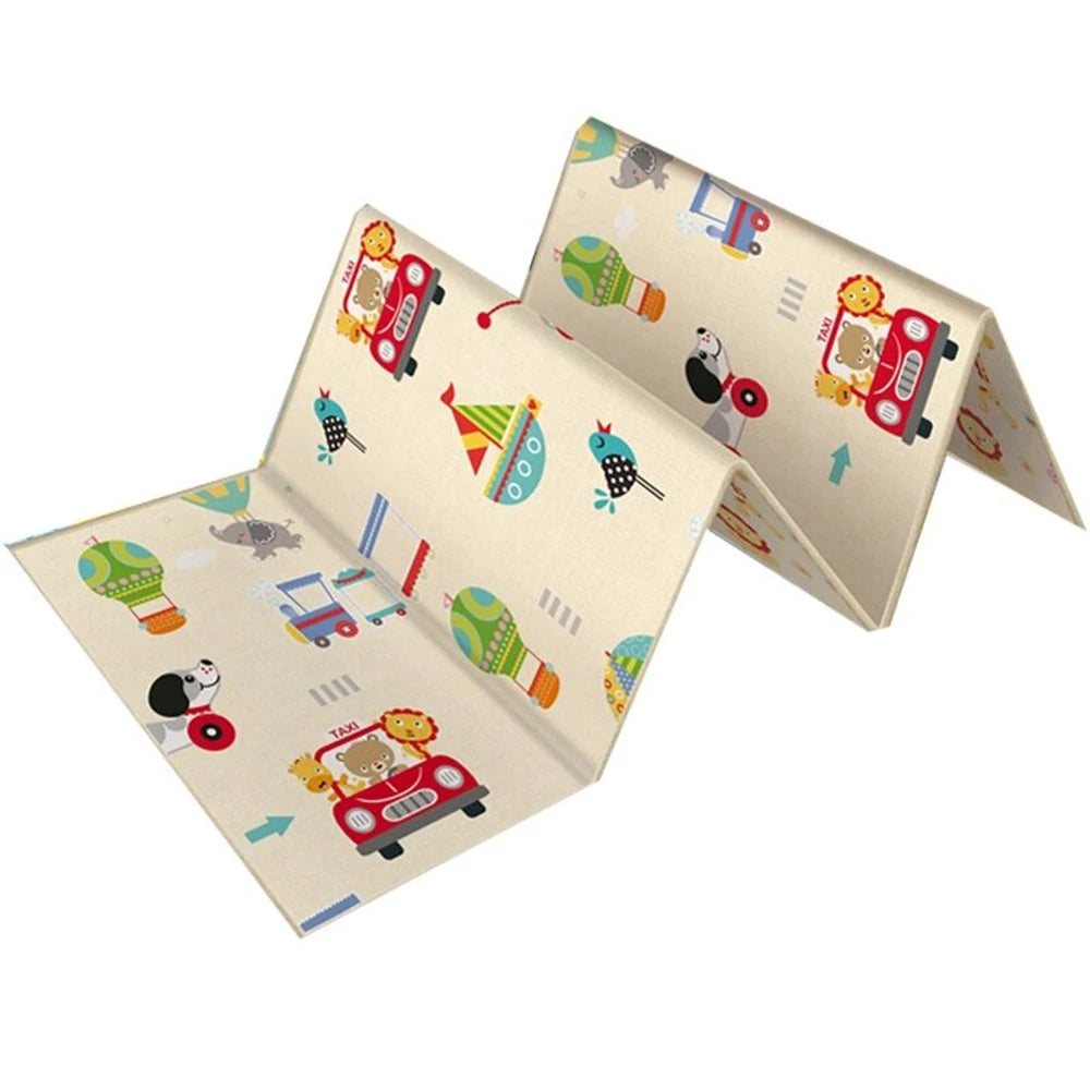 Double-sided New Baby Folding Crawling Activity Mat Children's Carpet Soft Foam Pad Kids Cartoon Waterproof Crawling Game Carpet