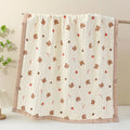 Baby Blanket Cotton 6 Layers Thicken Soft Gauze Newborn Cartoon Swaddle Blankets Summer High-density Breathable infant Blanket