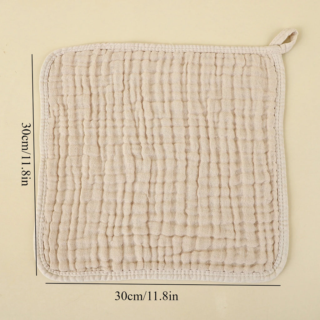5pcs Soft Cotton Gauze Baby Face Towel Wipe Burp Cloths Absorbent Muslin Square Handkerchief Baby Bath Feeding Washcloth