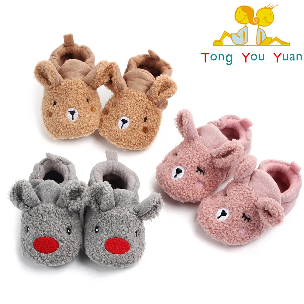 Baby Winter Shoes Cute Animal Ear Soft Cotton Warm and Comfortable for 0-18 Months Boys and Girls 2024 New Fashion  D2028 D2097