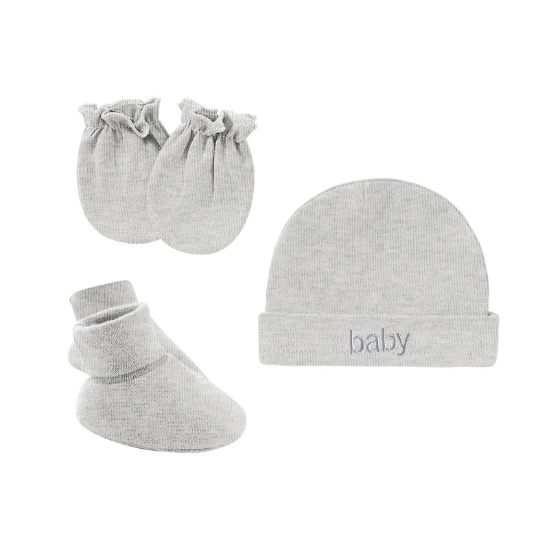 3-Pack Baby Unisex Accessories Newborn Boys Girls Hat+Gloves+Socks Four Seasons Infant Clothes
