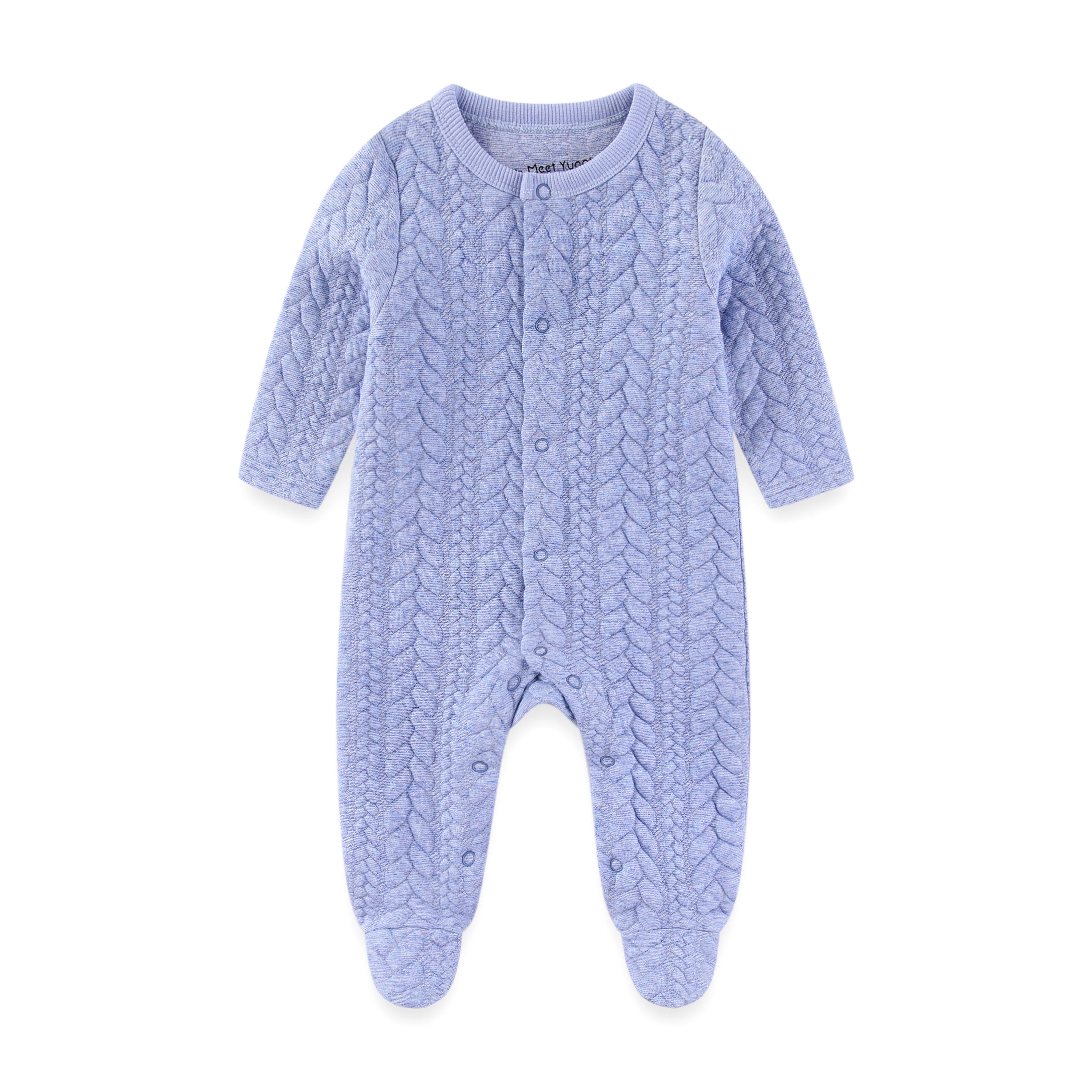 Unisex Baby Romper Jumpsuit 1-Piece Solid Color Winter Wear For 3-24 Months Infants Outdoor Wear