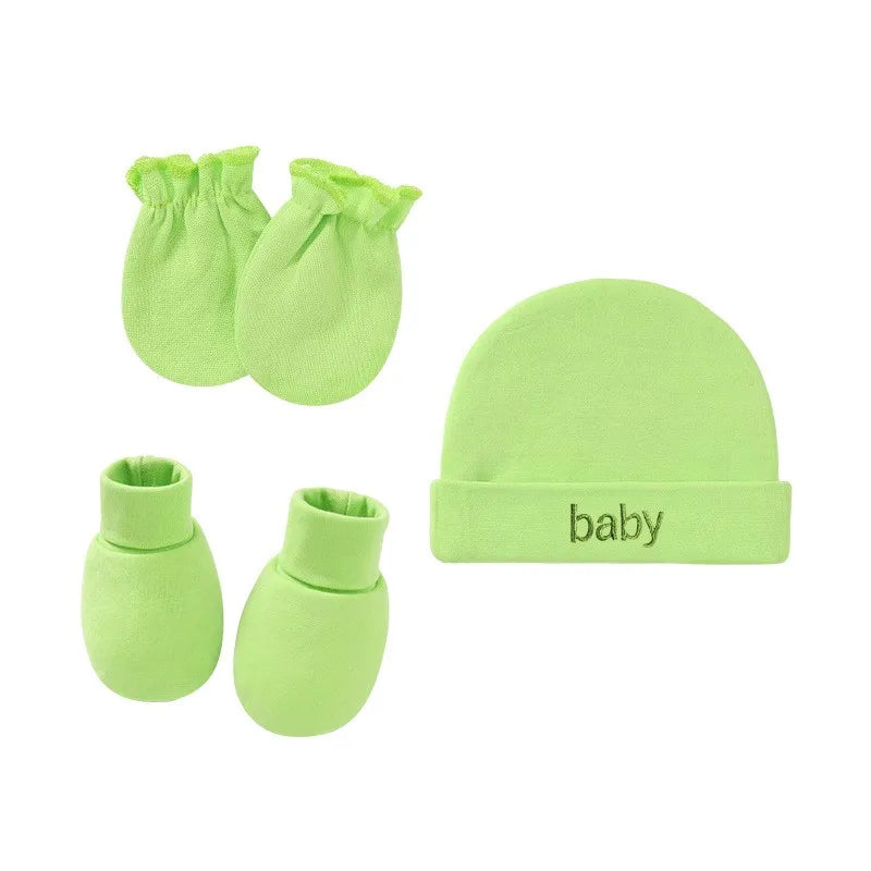 Four Seasons Baby Unisex Hat Gloves Socks 3 Pack Set for Newborns Infant Clothes Essentials